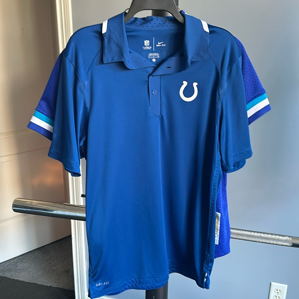 Indianapolis Colts blue Nike dri fit polo
